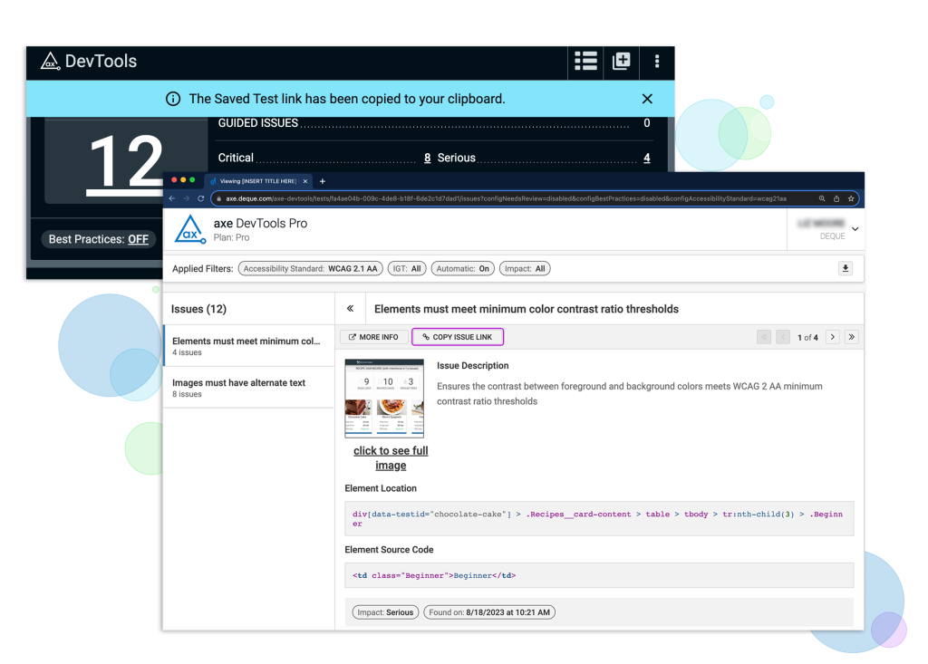 Screenshot of the the